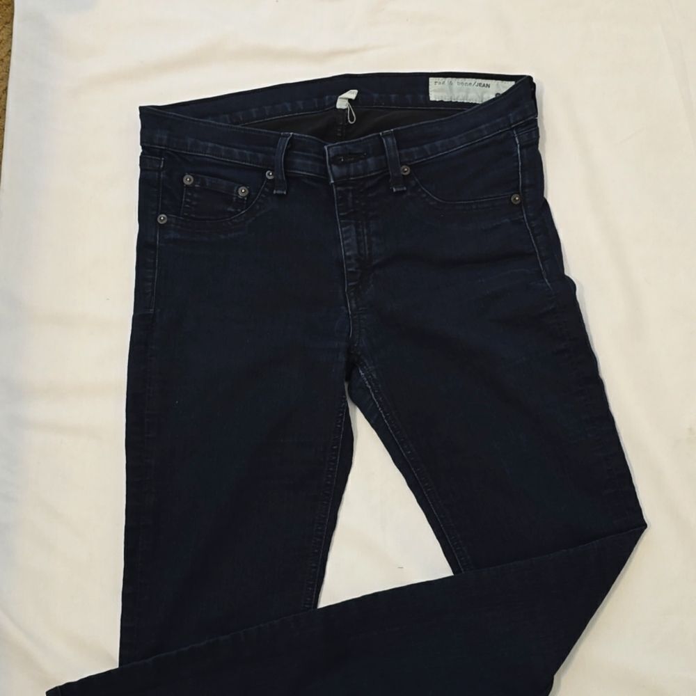 Rag And Bone Moto Dark Blue Wash Jeans 28